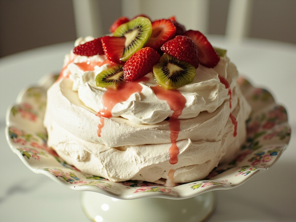 Pavlova aux fruits frais