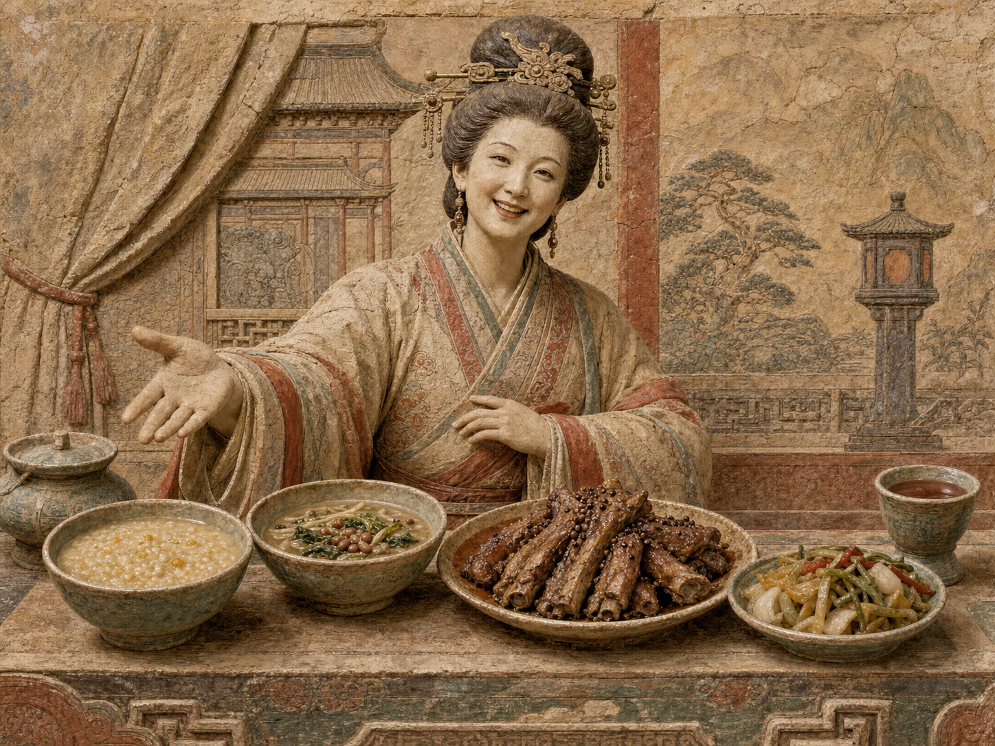 Deng Sui at the table