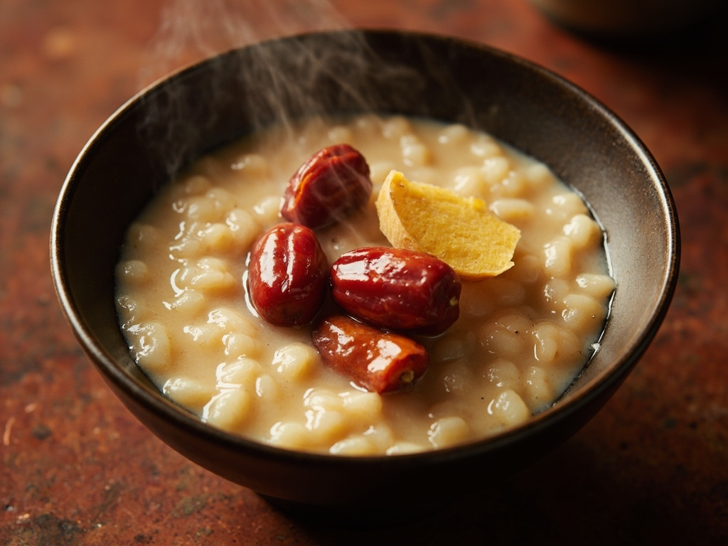 Warm jujube and ginger congee (棗薑粥)