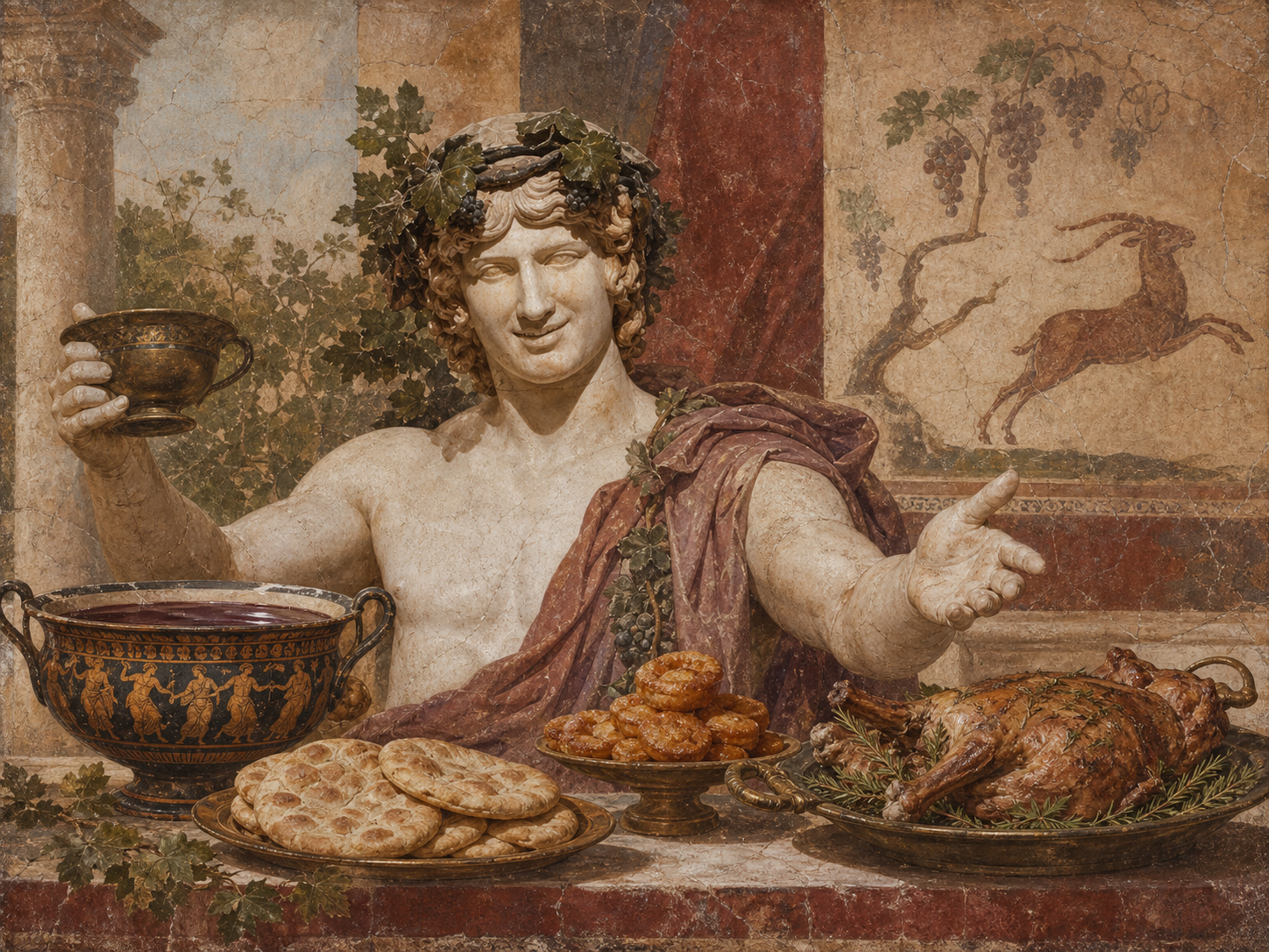 Dionysos à table