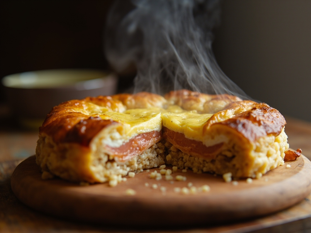 Koulibiac de poisson fumé et kacha