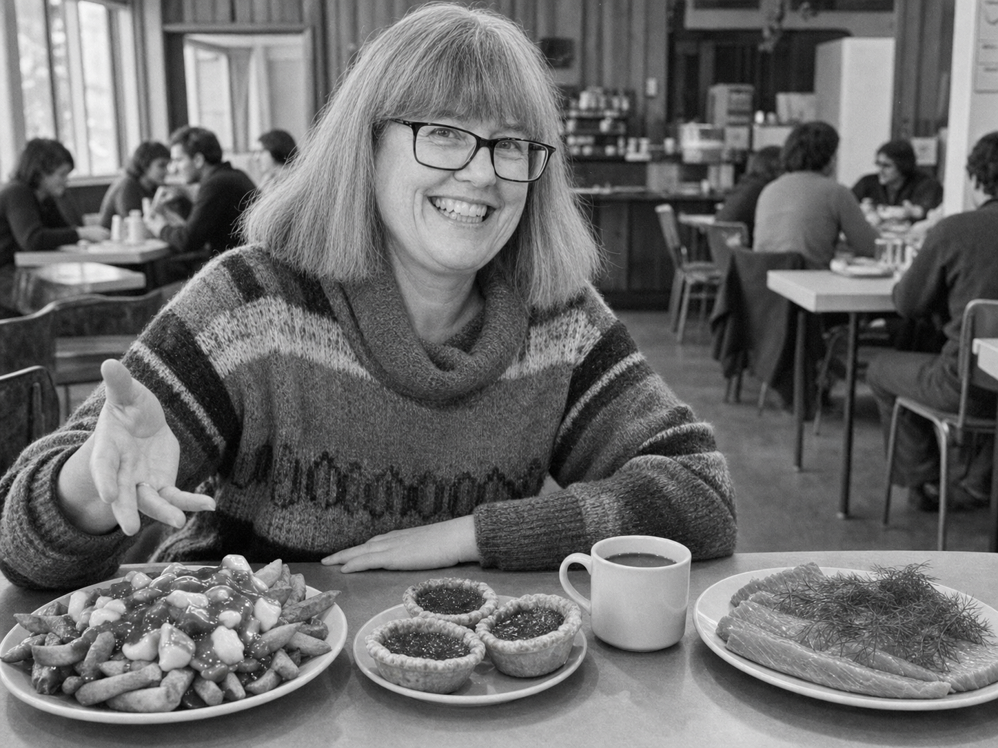 Donna Strickland à table