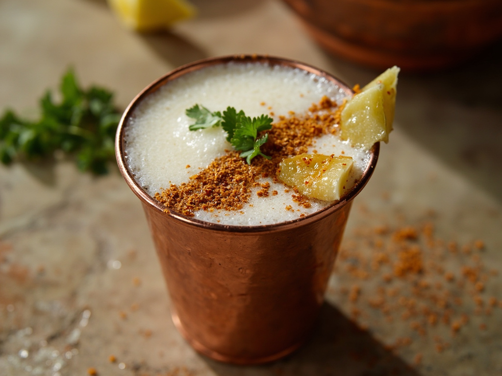 Takra — petit-lait épicé au cumin et au gingembre