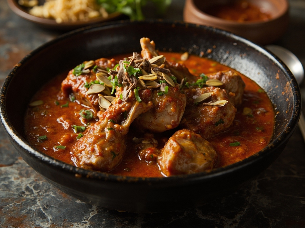 Totolmolli — dinde en sauce de piments et tomatilles
