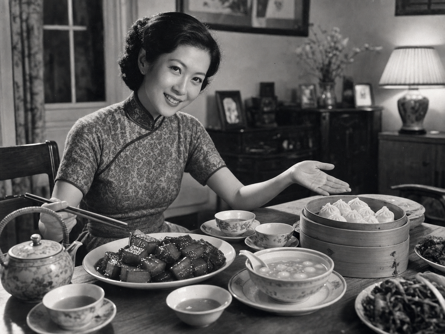 Eileen Chang at the table