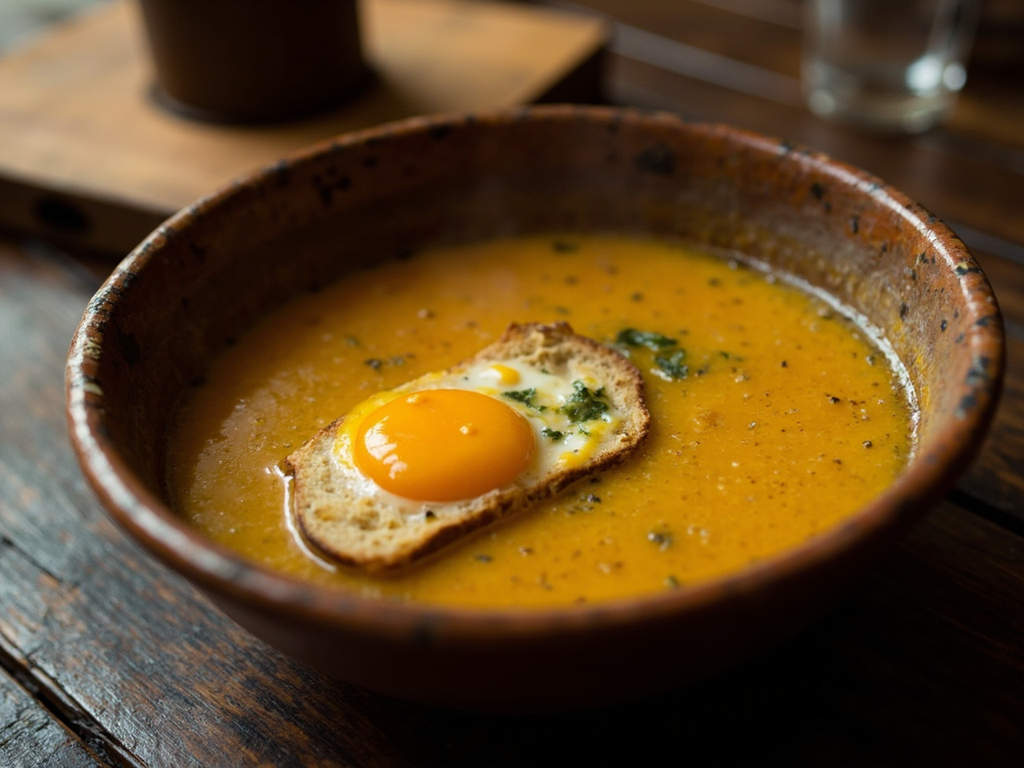 Sopas de ajo du chemin (panade à l'ail et au lard)