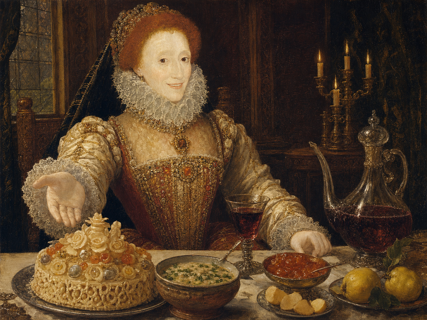 Élisabeth Ire d'Angleterre à table