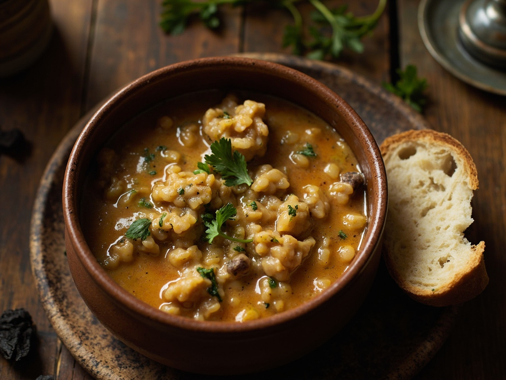Pottage d'orge aux herbes