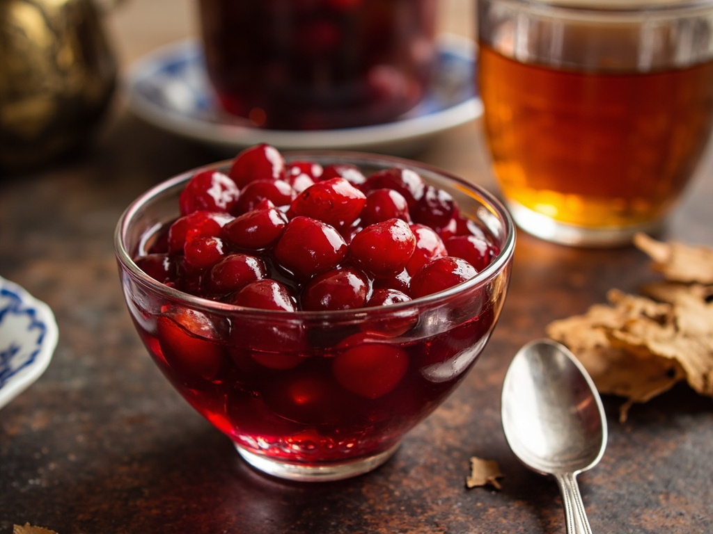 Russian berry preserve (*varenié* of cranberries with honey)