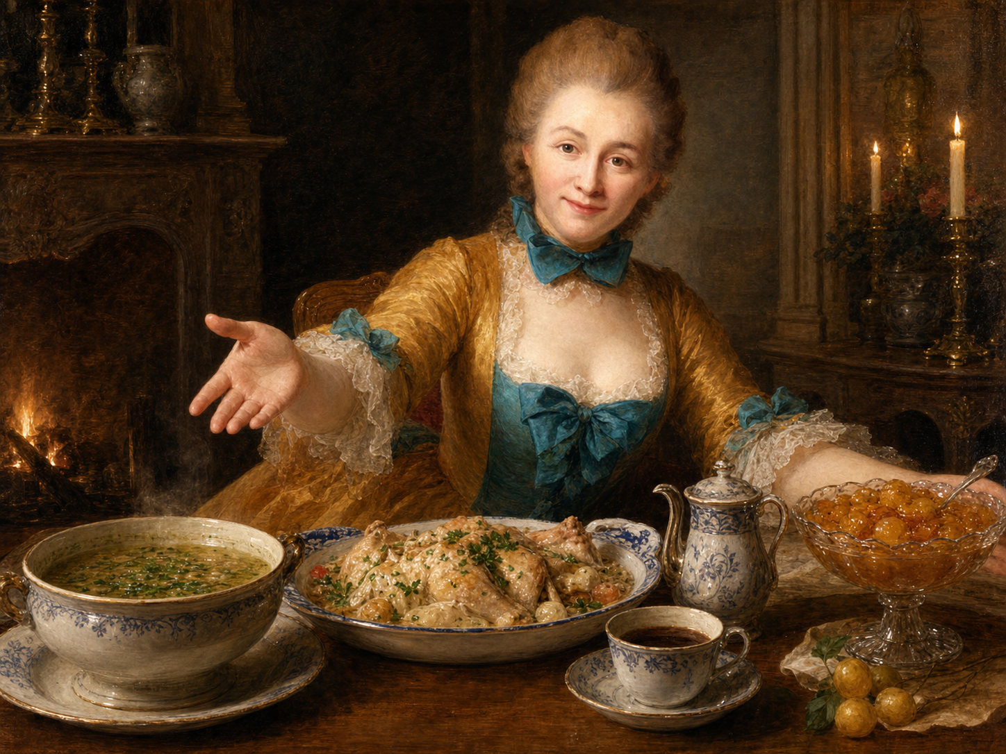 Émilie du Châtelet à table