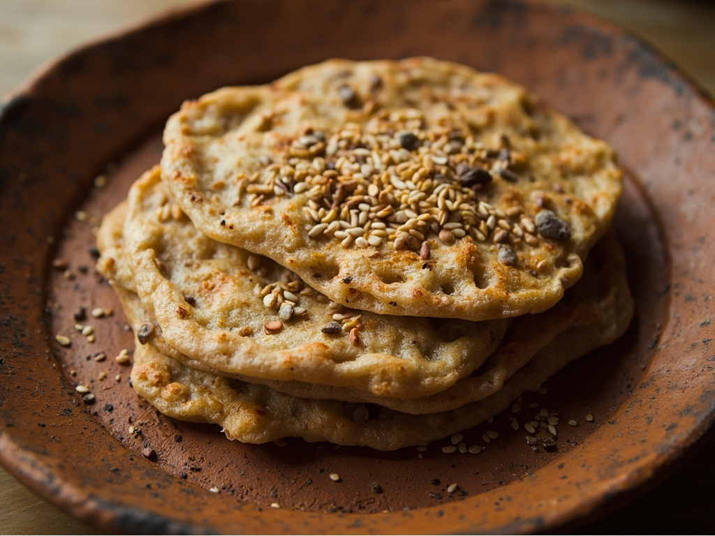 Akalu — galette d'orge au sésame