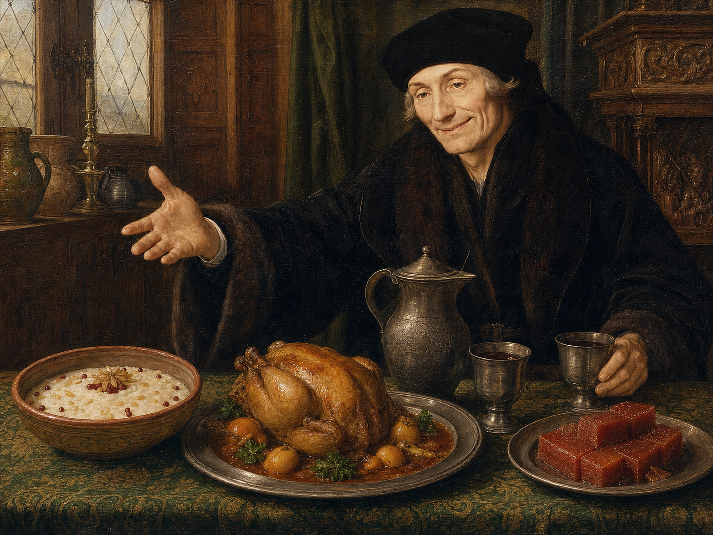Erasmus at the table