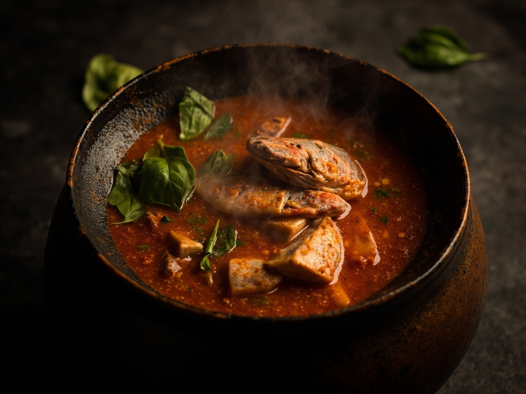 Fresh Fish Soup with Guinea Pepper and Uziza