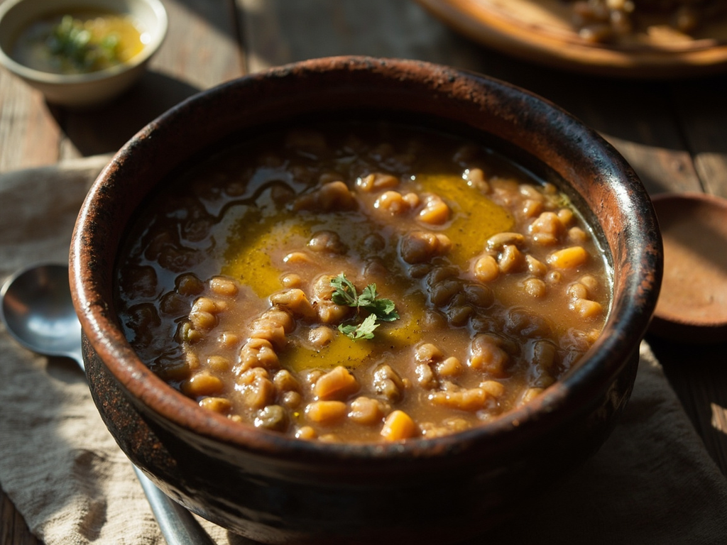 Phakê, la soupe de lentilles aux herbes