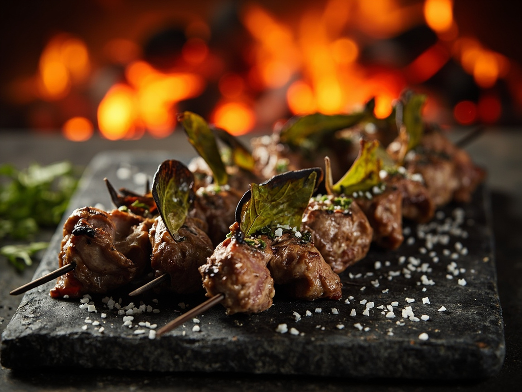 Grilled Splanchna from Sacrifices — Offal on a Spit