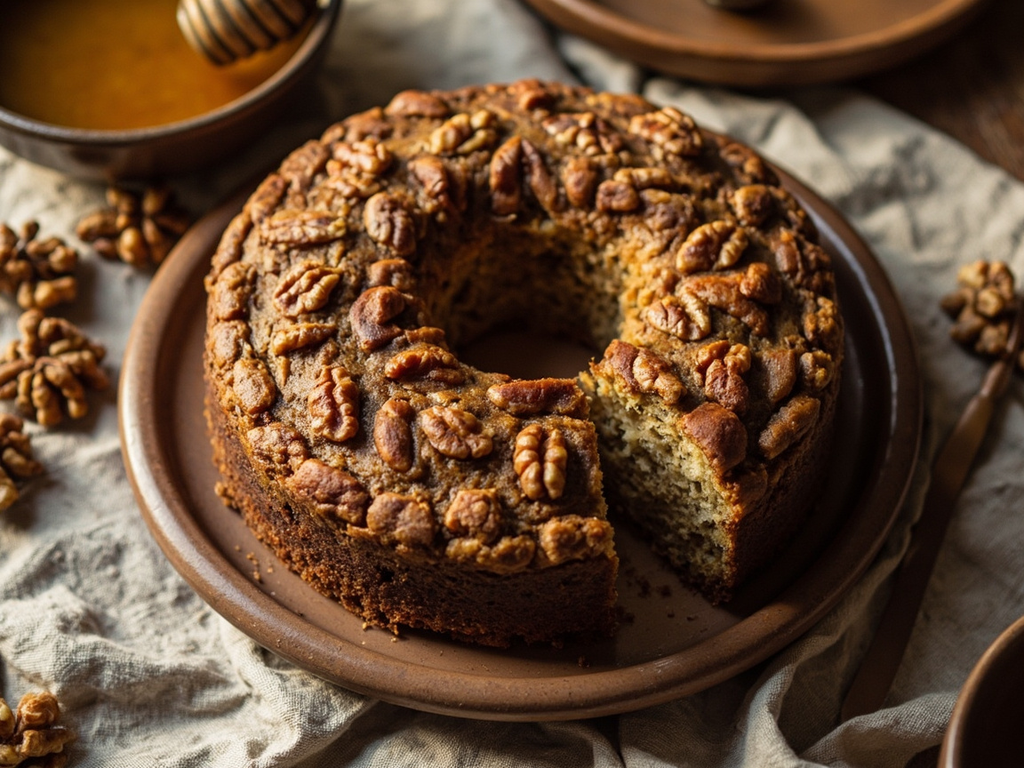 Tourteau de noix et miel pour la route