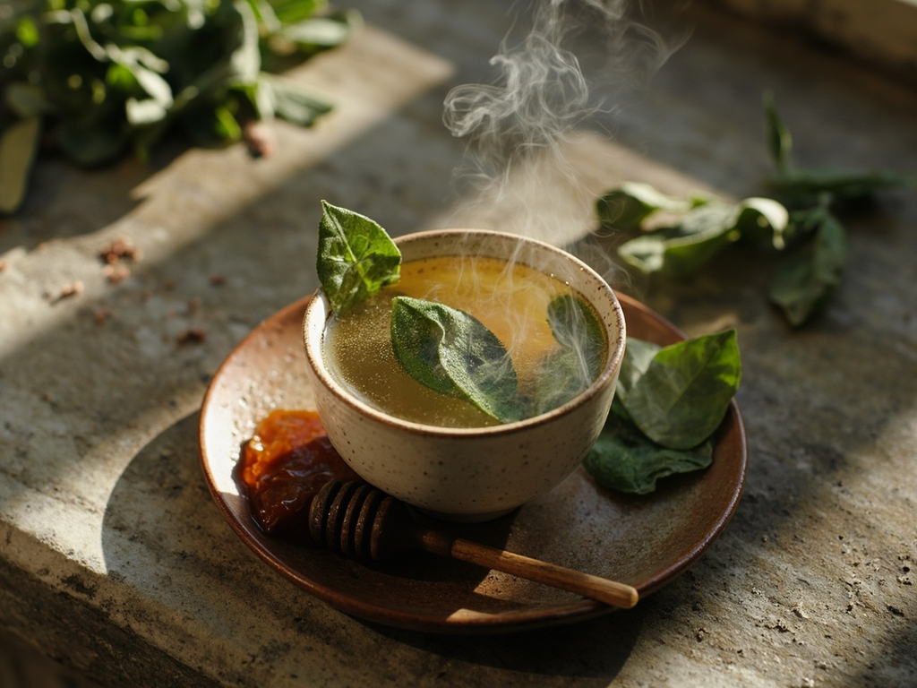 Tisane miellée de sauge et d'hysope de l'infirmerie