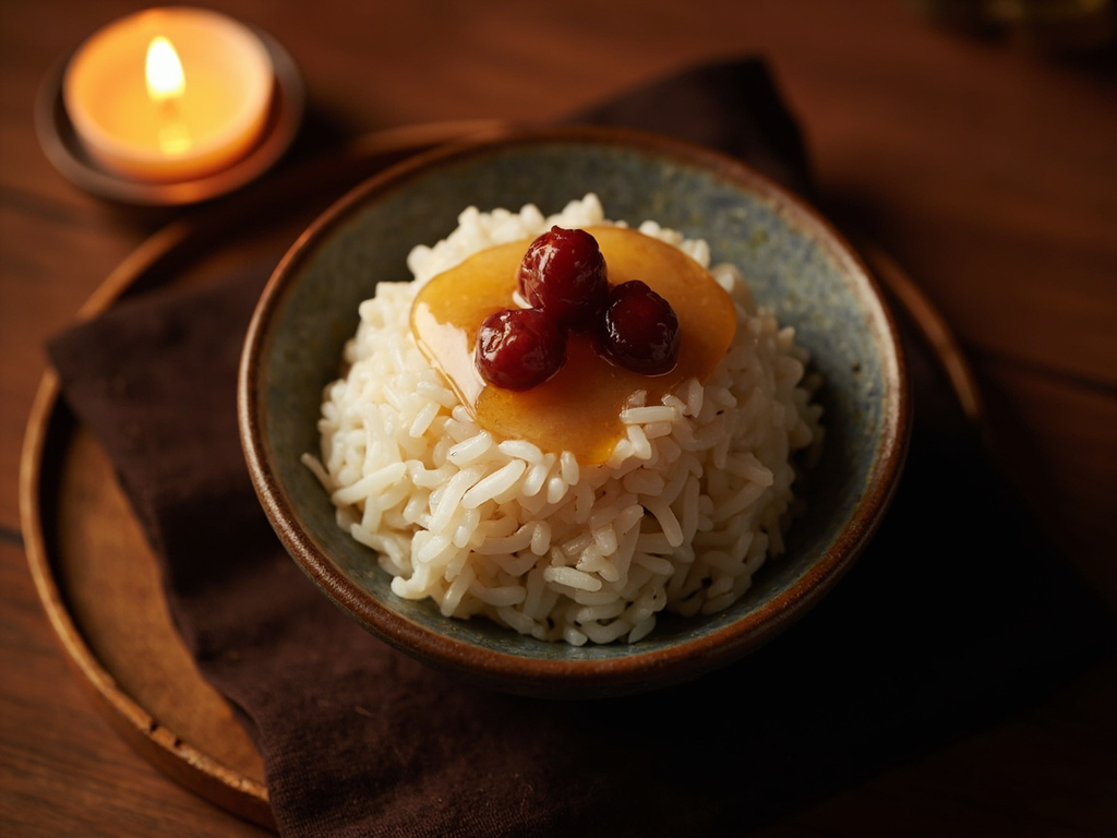 Glutinous Rice with Honey and Jujubes for Offering