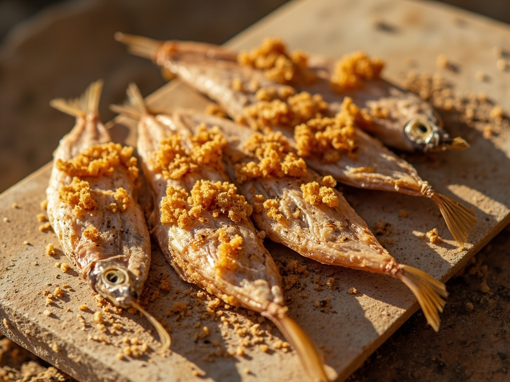 Poisson du Nil séché au sel et au cumin