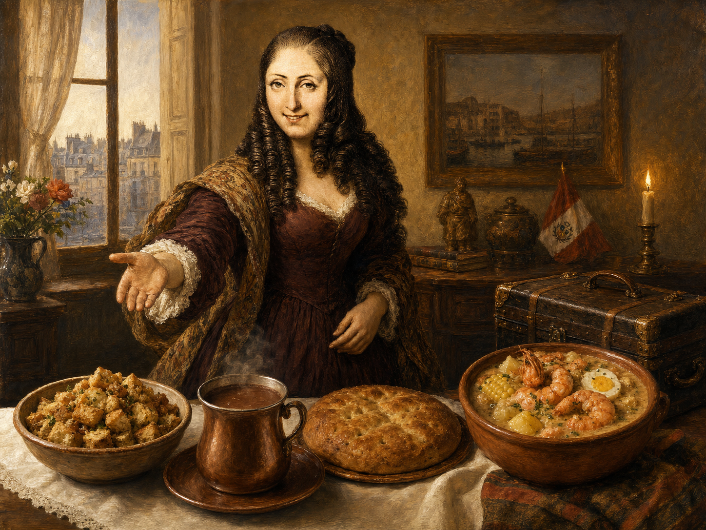 Flora Tristan at the table
