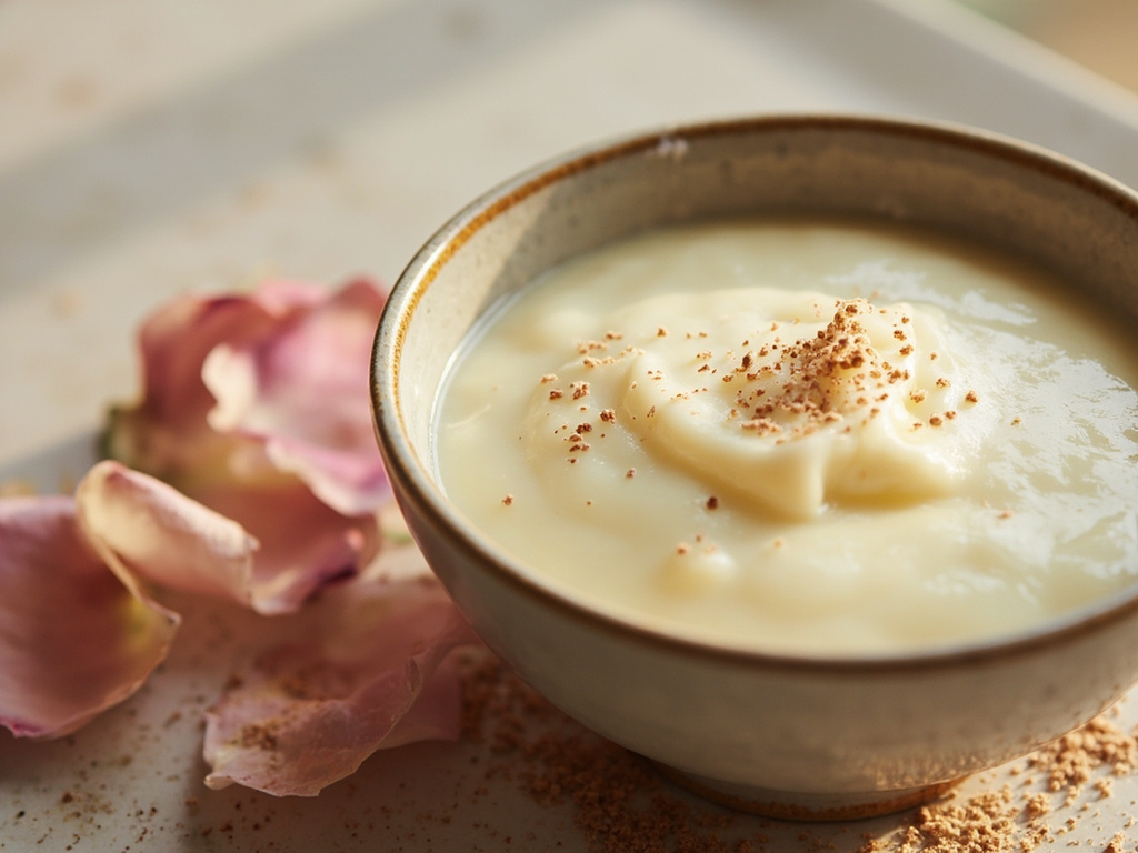 Biancomangiare au lait d'amande et safran
