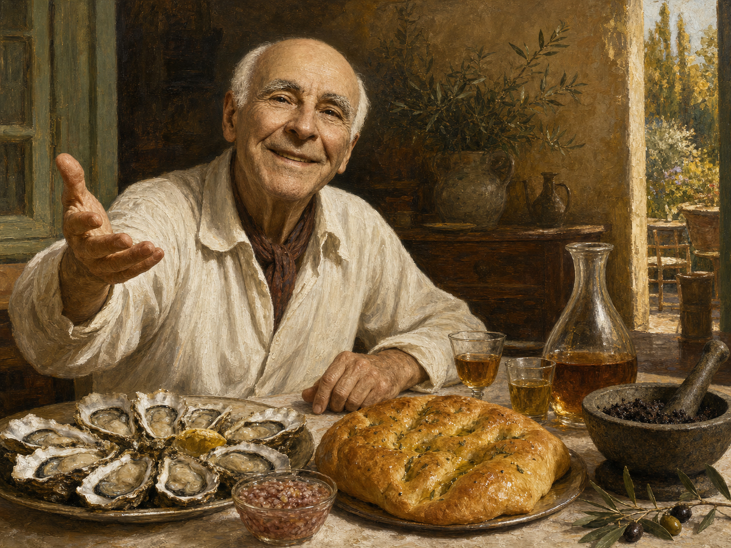 Francis Ponge at the table