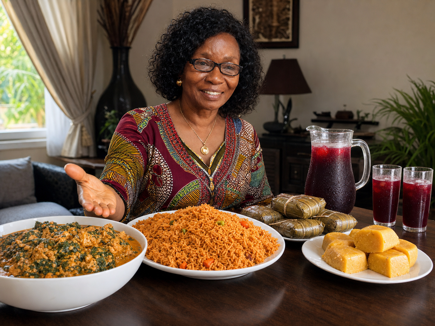 Francisca Nneka Okeke à table