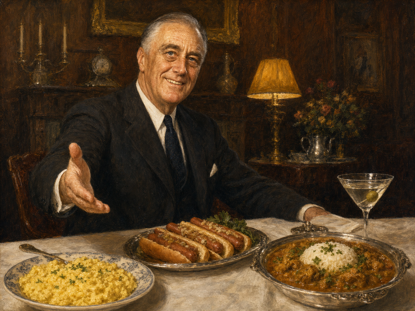 Franklin D. Roosevelt à table