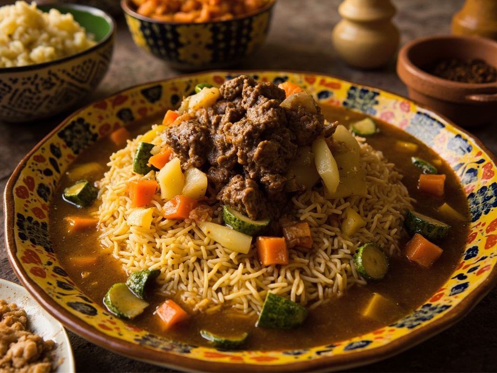 Couscous with Seven Vegetables and Lamb