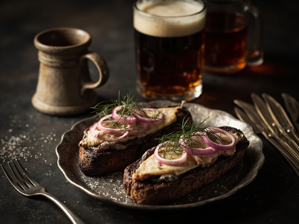 Rugbrød og spegesild — Sour Rye Bread and Salted Herring