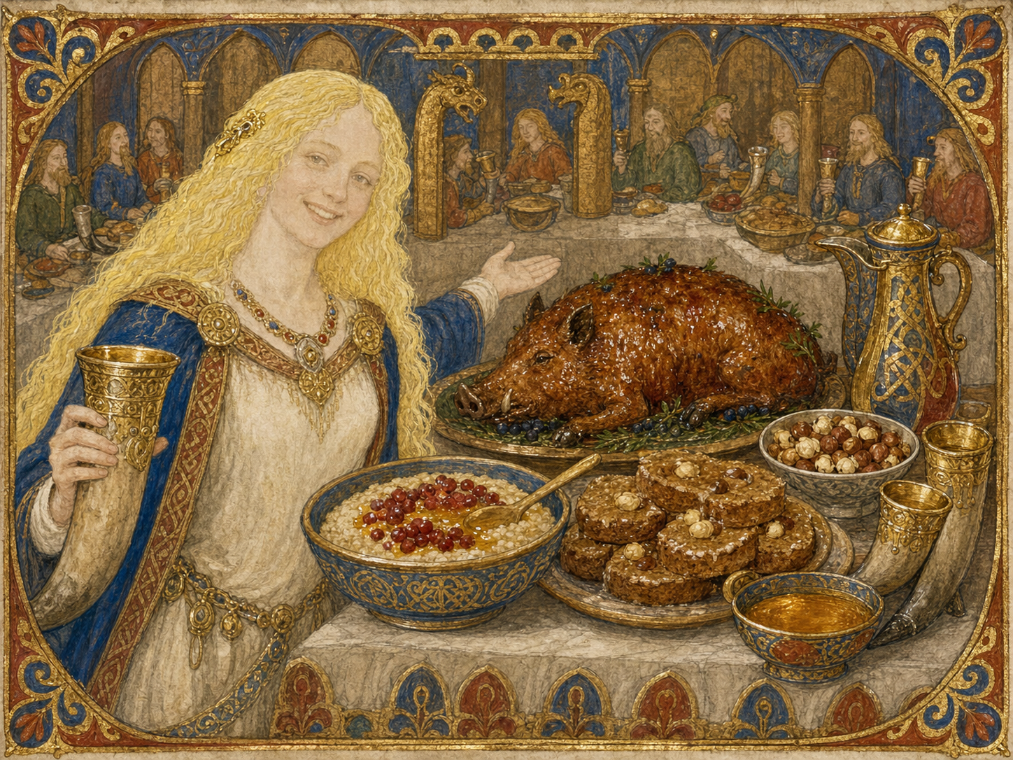 Freya at the table