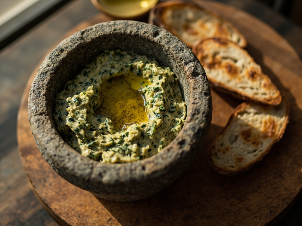 Moretum, the Garlic and Herb Cheese Spread