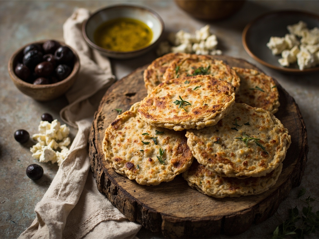 Maza du berger, galette d'orge au fromage et aux olives