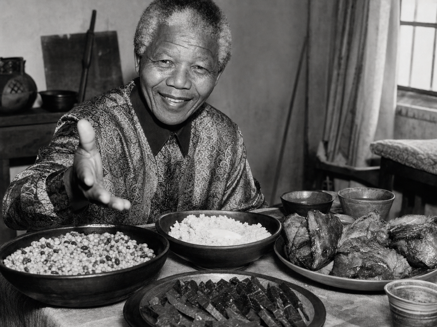 Gandhi at the table