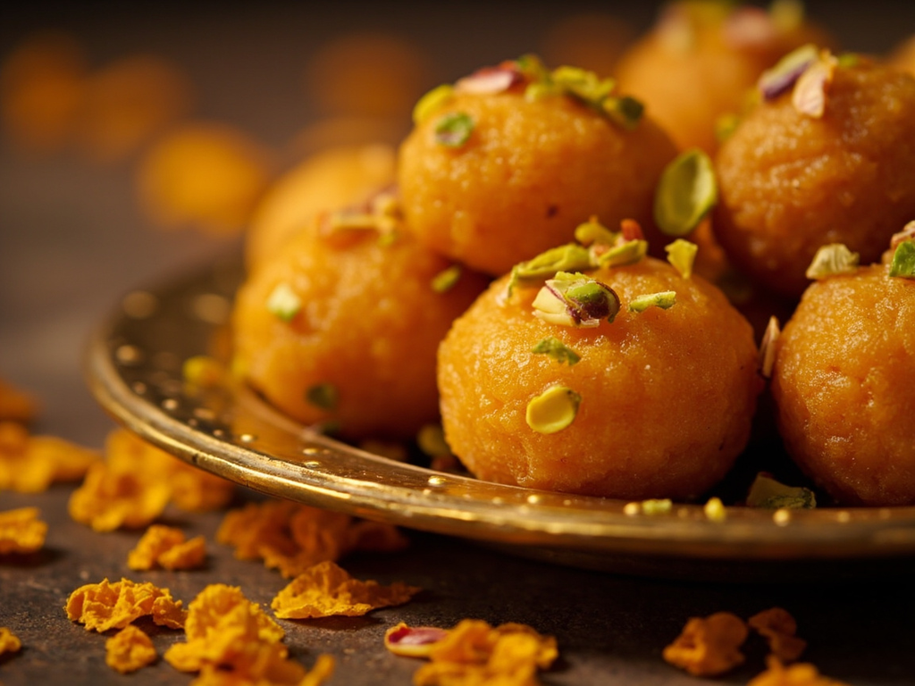 Besan Laddoo — boules de farine de pois chiche au ghee