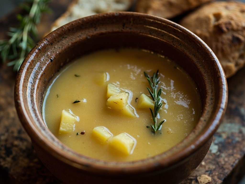 Kartoffelsuppe mit Majoran (Potato Soup with Marjoram)