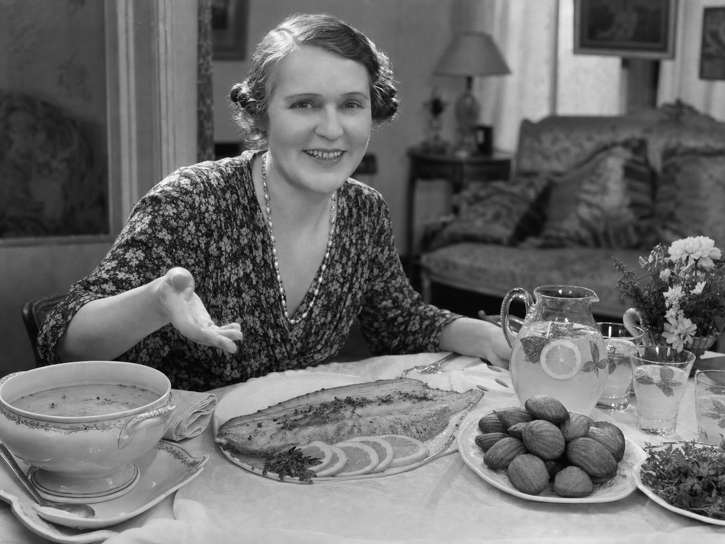 Germaine Tailleferre à table