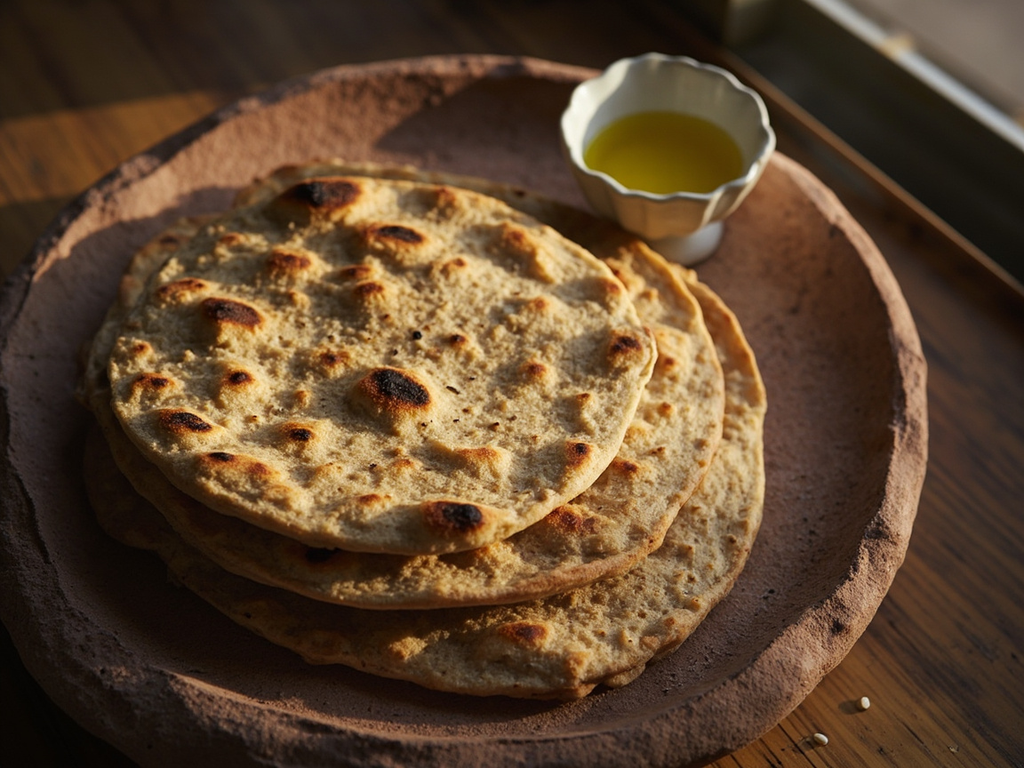 Barley Flatbread Baked on the Hearth