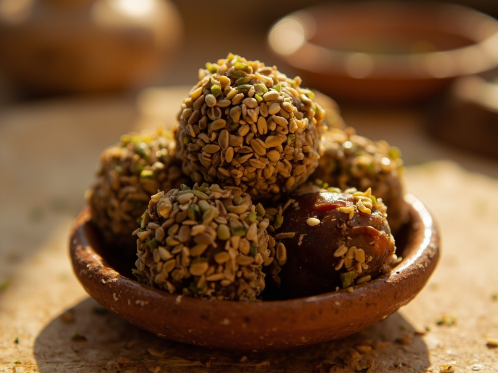 Mersu — Date Paste with Sesame and Pistachio