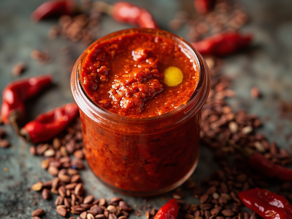 Homemade Harissa with Olive Oil
