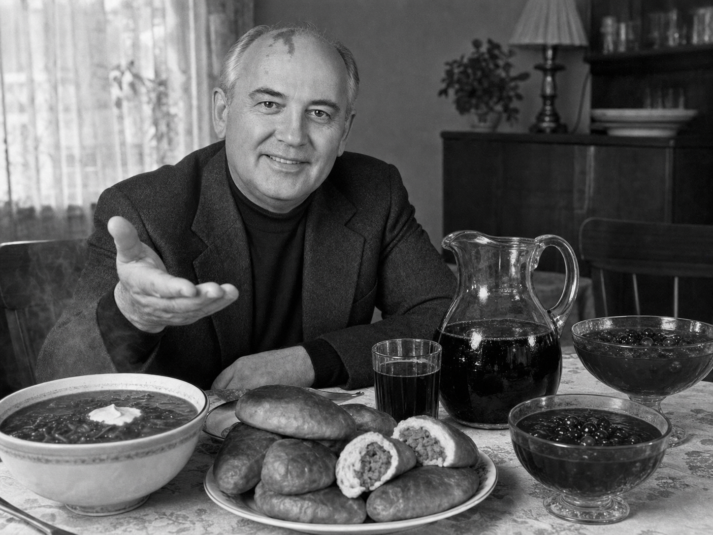 Gorbachev at the table