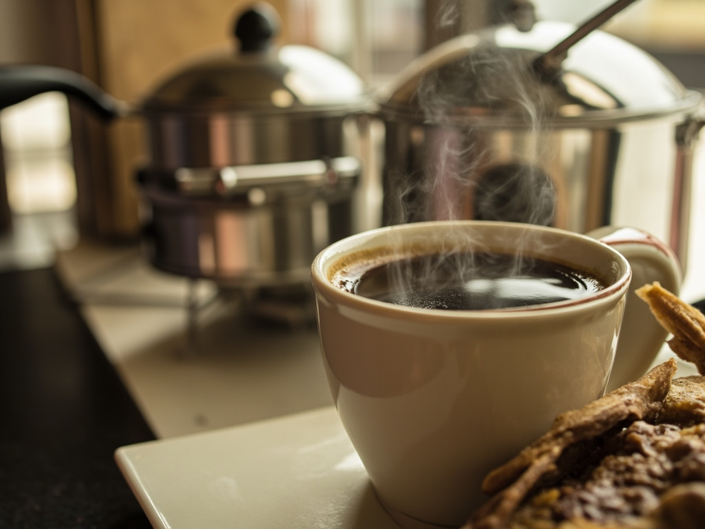 Café noir du percolateur
