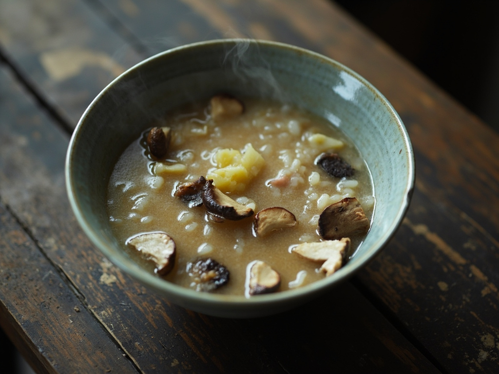 Bouillie de riz du matin au temple (zhōu de monastère)