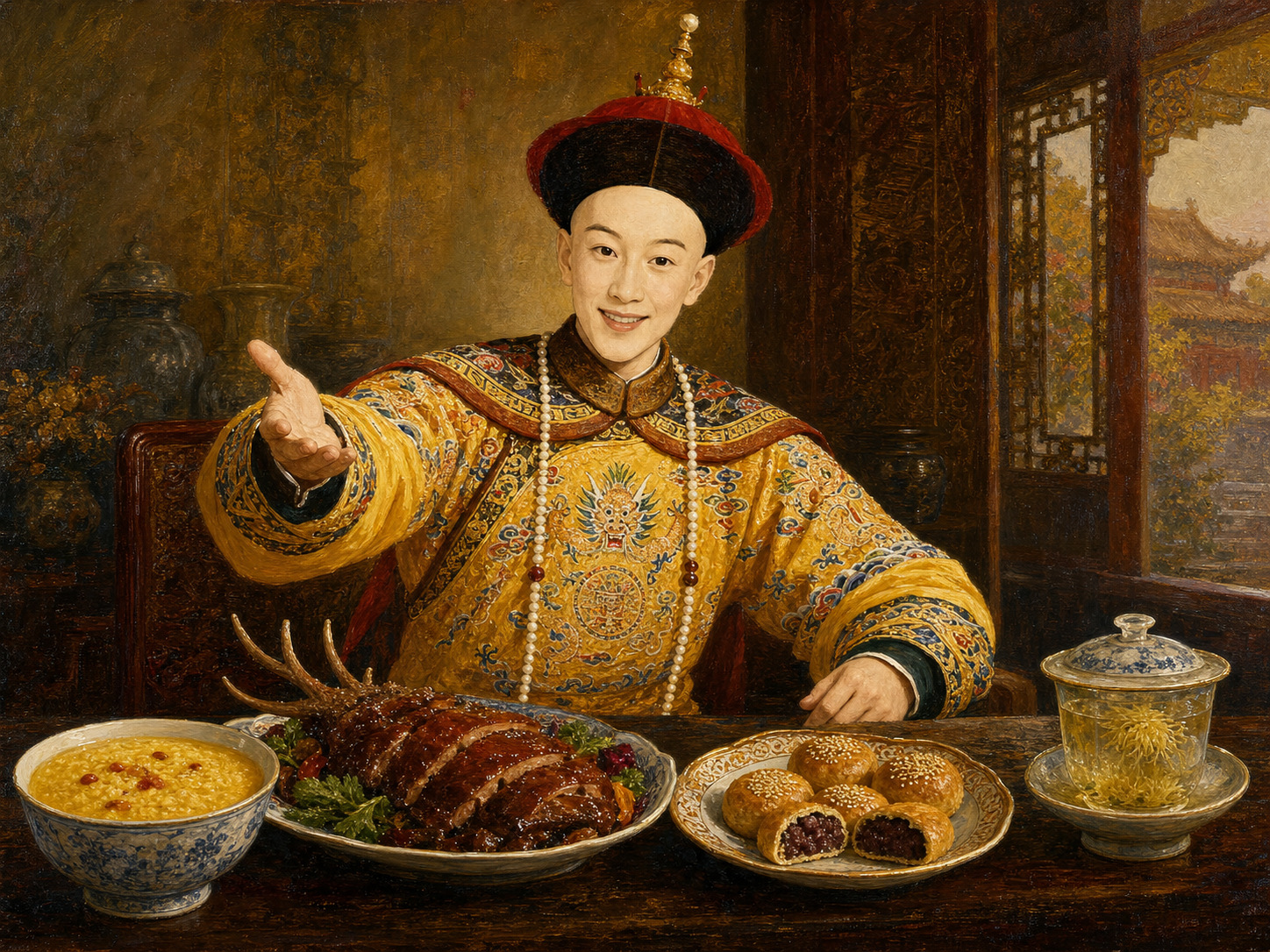 Guangxu at the table