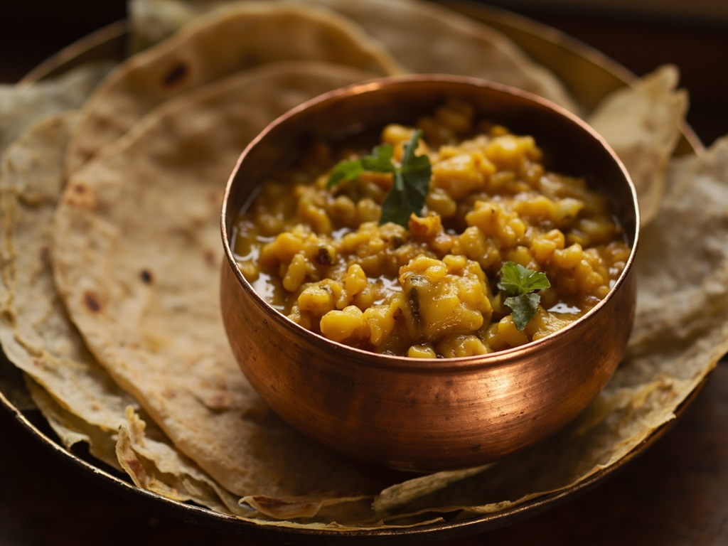 Dāl de lentilles et roti du langar
