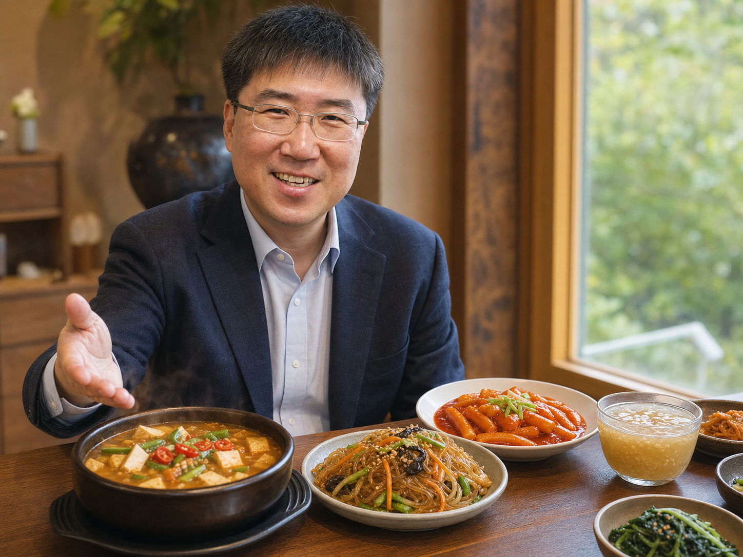 Ha-Joon Chang at the table
