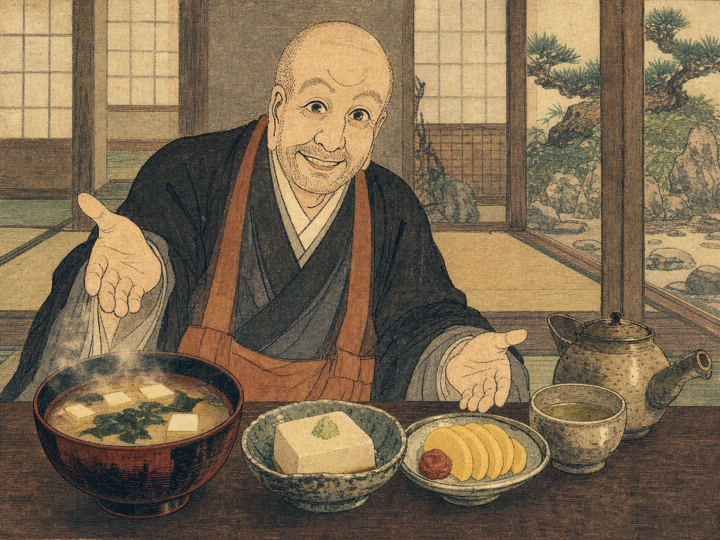 Hakuin at the table