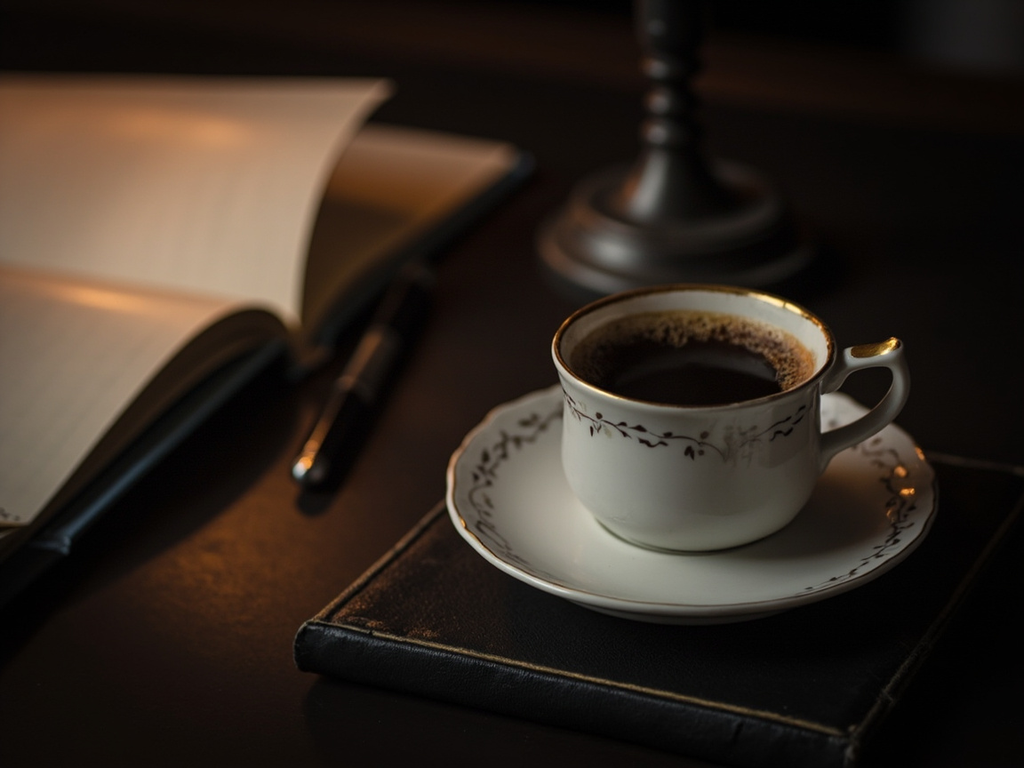 Le café noir des nuits de pensée