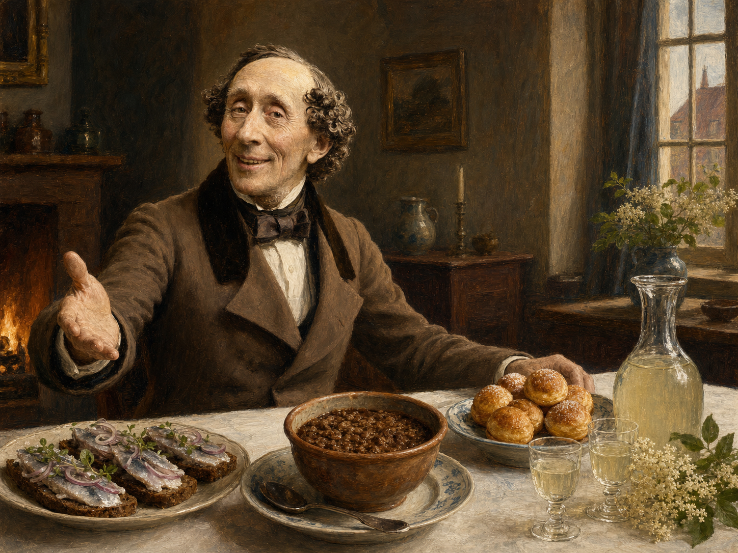 Hans Christian Andersen à table