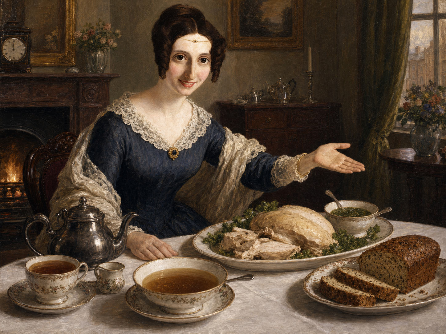 Harriet Taylor Mill at the table